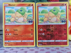 Pokemon TCG Numel Pokemon Go 013/078 Common And Reverse Holo Near Mint / Mint - Image 1