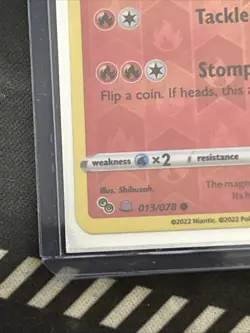 013/078 NUMEL DITTO UNPEELED REVERSE HOLO POKEMON GO Pack Fresh NM - Image 2
