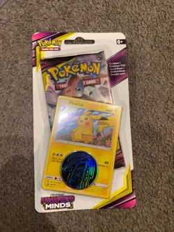 Pokemon Sun & Moon Unified Minds Checklane Blister w/ Pikachu Promo Sealed - Image 1