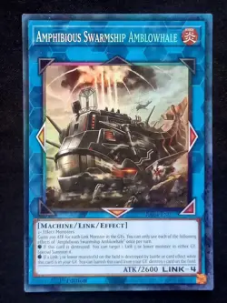 YuGiOh! Amphibious Swarmship Amblowhale RA04-EN077 Collector's Rare - Near Mint - Image 1