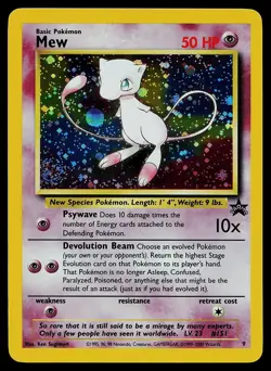 Pokemon Card - Mew Wizards Black Star Promos 9 Holo Promo - Image 1