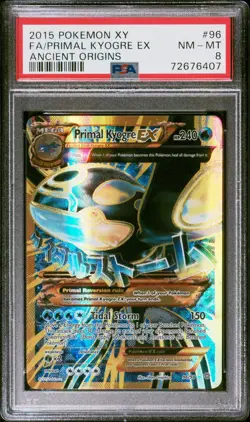 PSA 8 Primal Kyogre EX Ancient Origins 96/98 Secret Rare Holo Pokemon Card - Image 1