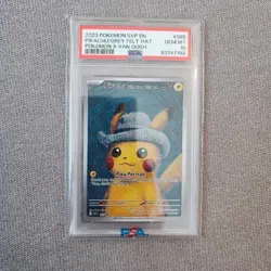 PSA 10 Van Gogh Pikachu Grey Felt Hat Promo Pokemon Card GEM MINT - Image 1