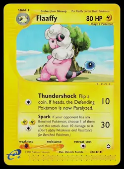 Pokemon Card Aquapolis Flaaffy 47/147 Uncommon - Image 1
