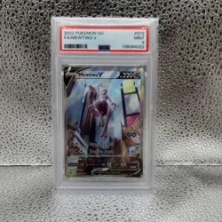2022 POKEMON GO #072 FULL ART/MEWTWO V PSA 9 - Image 1