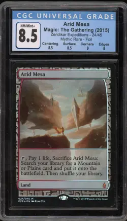 Magic MTG Arid Mesa Zendikar Expeditions Mythic Rare Foil #24 CGC 8.5 - Image 1