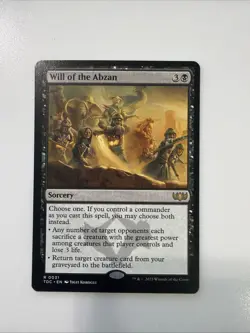 Will of the Abzan NM 31 Commander: Tarkir: Dragonstorm Magic: The Gathering Rare - Image 1