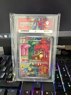 Pokemon TCG Sawsbuck Illustration Rare 2024 Temporal Force Graded Ace 9 166/162 - Image 1