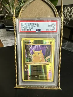 2016 Pokemon XY Evolutions Reverse Foil Holo Pikachu #35/108 Rare PSA 10 - Image 1