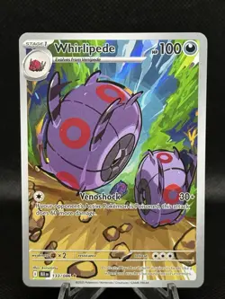 Pokemon Whirlipede 133/086 Illustration Rare Black Bolt TCG NM IR Full Art Holo - Image 1