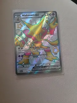 Pokemon Alakazam EX TCG Scarlet & Violet Paldean Fates Holo Card 215/091 - Image 1