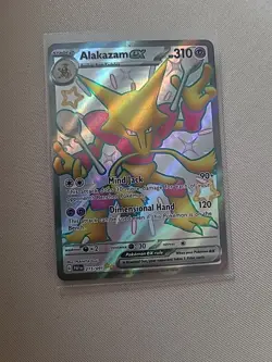 Pokemon Alakazam EX TCG Scarlet & Violet Paldean Fates Holo Card 215/091 - Image 2
