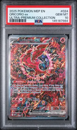 2025 POKEMON MEP EN-ME BLACK STAR PROMO #024 ORICORIO EX PSA 10 - Image 1