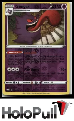 Pokemon TCG SWSH06: Chilling Reign Gengar #057/198 Reverse Holo - Image 1