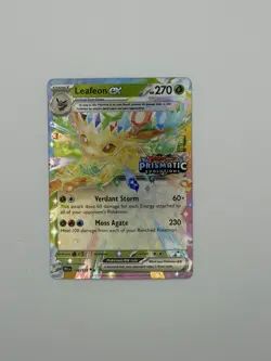 Pokemon TCG Leafeon ex Full Art Promo Holo Prismatic Evolutions 270 HP 006/131 - Image 1