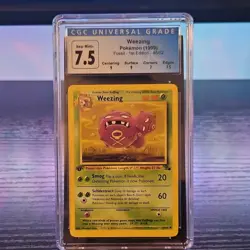 Pokemon Fossil 1st Edition Weezing 45/62 CGC 7.5 Uncommon Regular 1999 - Image 1