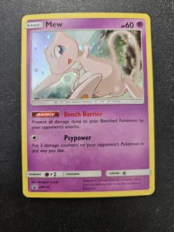 Pokemon Mew Holo Sun & Moon Black Star Promo 2019 SM215 NEAR MINT - Image 1
