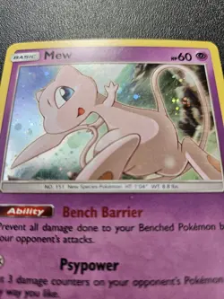 Pokemon Mew Holo Sun & Moon Black Star Promo 2019 SM215 NEAR MINT - Image 2