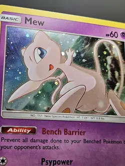 Pokemon Mew Holo Sun & Moon Black Star Promo 2019 SM215 NEAR MINT - Image 3