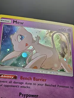 Pokemon Mew Holo Sun & Moon Black Star Promo 2019 SM215 NEAR MINT - Image 4