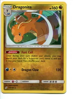 Dragonite 119/181 Team Up Holo Rare NM Pokemon TCG - Image 1