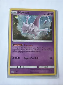 Pokemon TCG Mewtwo SM77 Black Star Promo Holo - Image 1