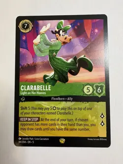 Disney Lorcana Clarabelle Light On Her Hooves Card 84/204 Shimmering Skies - Image 1