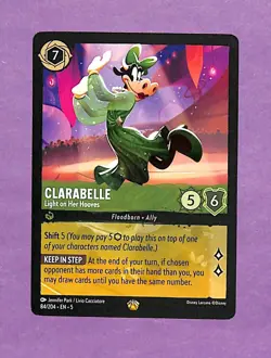 Disney Lorcana Shimmering Skies Clarabelle Light on Her Hooves 84/204 Legendary - Image 1