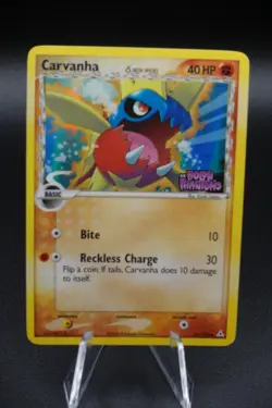 Pokemon TCG Carvanha [Reverse Holo] #61Holon Phantoms Stamped LP/MP - Image 1