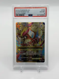 Pokemon Mega Pidgeot EX Full Art Holo Evolutions 105/108 PSA 6 - Image 1