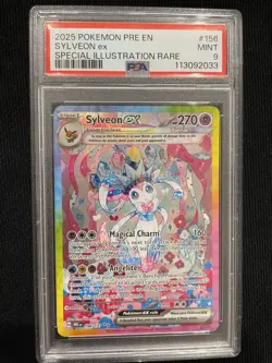 2025 POKEMON PRISMATIC EVOLUTIONS SPECIAL ILLUSTRATION RARE SYLVEON EX PSA 9 - Image 1