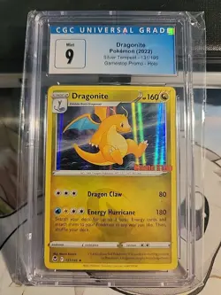 CGC 9 MINT 2022 POKEMON SILVER TEMPEST HOLO GAMESTOP PROMO DRAGONITE - Image 1