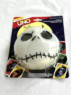 Nightmare Before Christmas JACK SKELLINGTON Glow In The Dark UNO Card Game NEW - Image 2