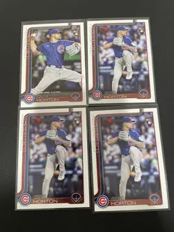 Topps Update Series - 2025 Cade Horton Chicago Cubs Rookie 4 Card Lot - Image 1