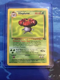 Pokemon TCG Vileplume Jungle Card 31/64 Unlimited Rare Non-Holo MP - Image 1