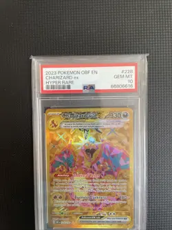 Pokemon TCG Charizard EX Sv03: Obsidian Flames Hyper Rare Card 228/197 PSA 10 - Image 2