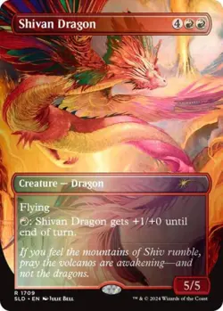 Shivan Dragon (Rainbow Foil) -Foil Near Mint MTG Secret Lair - Image 1