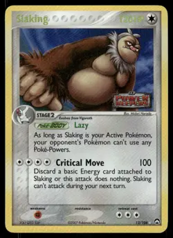 Pokemon Cards Slaking 13/108 Reverse Holo STAMPED Power Keepers Holo Rare NM - Image 1