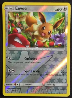 Eevee 48/68 Reverse Holo Hidden Fates Pokemon Card - Image 1