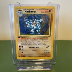 Machamp 8/102 1st Edition Pokemon Card TCG Base Set Holo Rare - Image 1