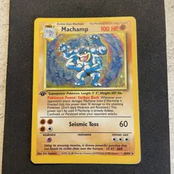 Machamp 8/102 1st Edition Pokemon Card TCG Base Set Holo Rare - Image 2