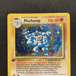 Machamp 8/102 1st Edition Pokemon Card TCG Base Set Holo Rare - Image 3