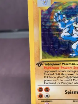 Pokemon TCG Machamp Holo 1st Edition Base Set #8/102 Holo Rare VTG WOTC - Image 3