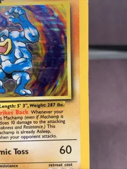Pokemon TCG Machamp Holo 1st Edition Base Set #8/102 Holo Rare VTG WOTC - Image 4