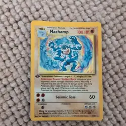 Pokemon TCG Machamp Base Set 8/102 Holo 1st Edition Holo Rare - Image 1
