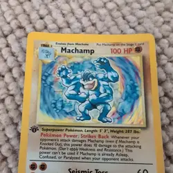Pokemon TCG Machamp Base Set 8/102 Holo 1st Edition Holo Rare - Image 2