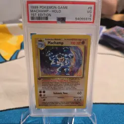 PSA 3 Pokemon TCG Machamp Base Set 8/102 Holo 1st Edition Holo Rare - Image 1