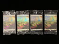 MTG Territorial Road Basic Land Foil Set of 4 Five Types Game Card - Image 2