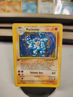 Pokemon TCG Machamp Holo 1st Edition Base Set #8/102 Holo Rare - Image 2
