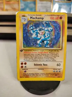 Pokemon TCG Machamp Holo 1st Edition Base Set #8/102 Holo Rare - Image 4